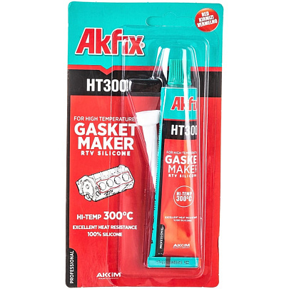  Термостойкий силикон красный Akfix 50 гр 