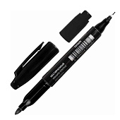  Маркер перманентный черный двусторонний Staff Manager PM-625, наконечник 0,8 мм/2,2 мм, 151625 