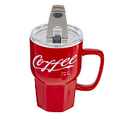  Кружка с крышкой и трубочкой, 500 мл, L12,W10,H13,5 см, микс  800109 