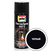  Эмаль аэрозольная алкидная термостойкая 650С черная JOBI 520мл 