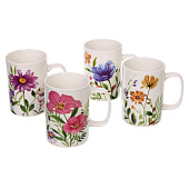 Кружка керамическая 400мл "Летние цветы", микс 323-0553 Кружка керамическая 400мл "Летние цветы", микс 323-0553