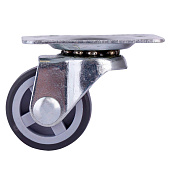  Опора колесная повор.на площ. 30мм пласт/рез (серый 1 шт)(10кг) 