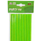 Трубочки одноразовые для напитков 25 шт. "Party go", green (197 мм)