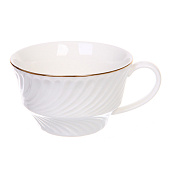 Чайная пара "Верона" белая с золотой каймой 363-853 Чайная пара "Верона" белая с золотой каймой 363-853