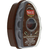  Губка с дозатором SITIL для полировки обуви из гладкой кожи Темно-коричневая 