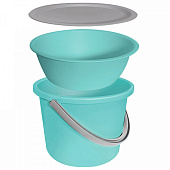 Набор Ведро с крышкой 10л, таз 4л HM-9811 Hausmann Peak Набор Ведро с крышкой 10л, таз 4л HM-9811 Hausmann Peak