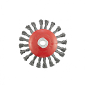 Щетка "тарелка" для УШМ 125 мм, М14 круч. пров. 0.5 мм Matrix Щетка "тарелка" для УШМ 125 мм, М14 круч. пров. 0.5 мм Matrix