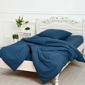  Комплект постельного белья Евро темный деним арт.4022 