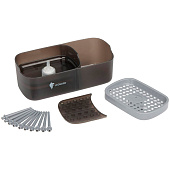  Диспенсер для моющего средства с держателем для губки и органайзером Sauber 105851 Leonord 