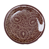 Тарелка Риштанская Керамика «Узоры», d=15 см, керамика, коричневая 1598814 Тарелка Риштанская Керамика «Узоры», d=15 см, керамика, коричневая 1598814