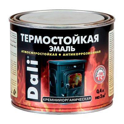  Эмаль термостойкая "DALI" 0,4 л - черный 