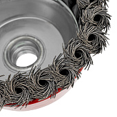 Щетка "чашка" для УШМ 100 мм, М14 круч. пров. 0.5 мм Matrix Щетка "чашка" для УШМ 100 мм, М14 круч. пров. 0.5 мм Matrix