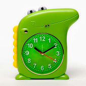 Будильник настольный Крокодил детские d-9 см 12?15 см АА 9541331 Будильник настольный Крокодил детские d-9 см 12?15 см АА 9541331