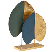  Сувенир металл "Крупные листья" синий 7,5х26х27,3 см   10707392 