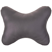  Подушка на подголовник SKYWAY кожа иск. Серая 