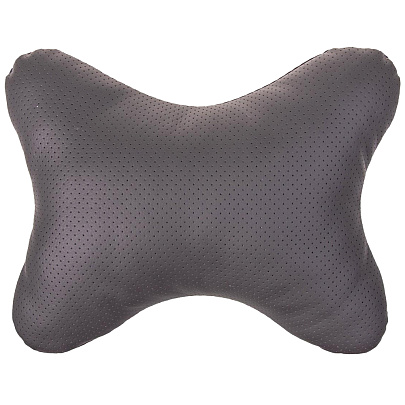  Подушка на подголовник SKYWAY кожа иск. Серая 