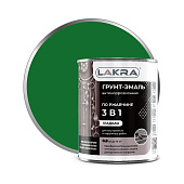 Грунт-эмаль 3 в 1 Зелёный Лакра  0,8кг
