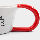 Кружка бело-красная 350 мл, Кот, Eccentric ANLAF-KY2012 Кружка бело-красная 350 мл, Кот, Eccentric ANLAF-KY2012
