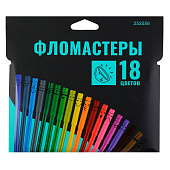 Фломастеры 18 цветов Кокос, смываемый, вентилируемый колпачок, 252556 Фломастеры 18 цветов Кокос, смываемый, вентилируемый колпачок, 252556