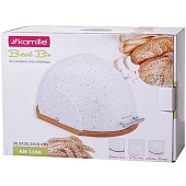 Хлебница бамбук, пластик; чёрная/белая-мрамор 1106 Хлебница бамбук, пластик; чёрная/белая-мрамор 1106