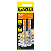  Полотна STAYER, T119B,по дереву, фанере, ДСП, T-хвост., шаг 2мм, 50мм(уп.2шт) 