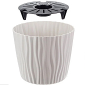 Кашпо "Волна" D250мм 8,0л с вкладышем Кремовый М3190 Кашпо "Волна" D250мм 8,0л с вкладышем Кремовый М3190