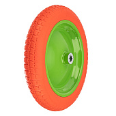 Колесо полиуретановое 3.00-8, длина оси 90мм, подшипник 16мм Сибртех 689755 Колесо полиуретановое 3.00-8, длина оси 90мм, подшипник 16мм Сибртех 689755