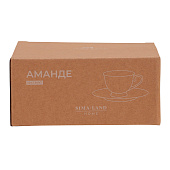  Чайная пара SL Home «Аманде», 220 мл, фарфор, белая, 10473097 