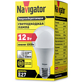  Лампа LED 12Вт Е27, груша, 4000К нейтр. бел. Navigator 