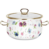 Кастрюля OMS collection Полевые цветы 2,1 л белый 1005-FF-16-Gd Кастрюля OMS collection Полевые цветы 2,1 л белый 1005-FF-16-Gd