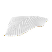 Блюдо для фруктов Доляна «Лист» 35,5?20?5 см. золотое с белым 5801006 Блюдо для фруктов Доляна «Лист» 35,5?20?5 см. золотое с белым 5801006