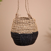 Кашпо плетёное, подвесное 15х15х60 см 7780201 Кашпо плетёное, подвесное 15х15х60 см 7780201