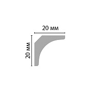  Плинтус потолочный ударопр D133 20х20х2000мм(110) /DECOMASTER 