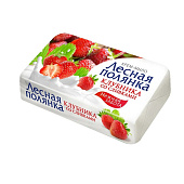 Мыло туалетное ЛЕСНАЯ ПОЛЯНА 90г Клубника со сливками 617-2 Мыло туалетное ЛЕСНАЯ ПОЛЯНА 90г Клубника со сливками 617-2