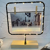  Фоторамка с прищепкой для фото и светодиодами «Square loft» 