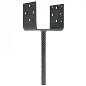 Основание колонны бруса на 150 мм 100х150х40х4мм, Н=200 мм, д=20 мм, оцинкованное Основание колонны бруса на 150 мм 100х150х40х4мм, Н=200 мм, д=20 мм, оцинкованное