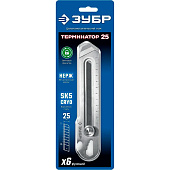 Нож цельнометаллический 25мм с винтовым фиксатором, Профессионал ЗУБР Нож цельнометаллический 25мм с винтовым фиксатором, Профессионал ЗУБР