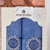 Комплект полотенец в коробке MERZUKA махровые 2 шт. RISING SUN (тёмно-голубой) Комплект полотенец в коробке MERZUKA махровые 2 шт. RISING SUN (тёмно-голубой)