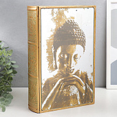  Шкатулка-книга Будда, металл, стекло, 30х20х6,8 см, 7570493 