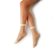  MINIMI Носки женские Cuori 20, цвет Avorio 