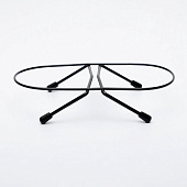  Набор из 2 мисок на подставке, 2 х 100 мл, чёрная подставка, 6918514 