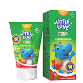 Зубная паста детская Little Love сладкая клубника 2+ 62гр Арт.1115543 Зубная паста детская Little Love сладкая клубника 2+ 62гр Арт.1115543