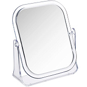  Зеркало настольное 15х18 см/d 14 см, пластик прозрачный, 2 вида 