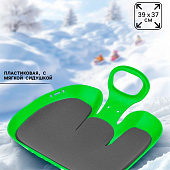 Санки-ледянки с мягкой сидушкой «Вираж», зеленые, 39?37см 10919113 Санки-ледянки с мягкой сидушкой «Вираж», зеленые, 39?37см 10919113