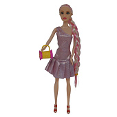 Кукла Блондинка, с длинной косой + сумочка, 31х9 см, пакет, 628-2 Кукла Блондинка, с длинной косой + сумочка, 31х9 см, пакет, 628-2