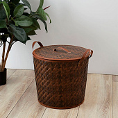  Корзина бельевая с крышкой "Фореста", 350х350х390, коричневый Shan-27 