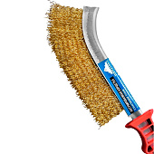  Щетка по металлу  с пластиковой ручкой Vertextools 