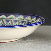 Тарелка Риштанская Керамика "Узоры", синяя, 20 см 2741458 Тарелка Риштанская Керамика "Узоры", синяя, 20 см 2741458