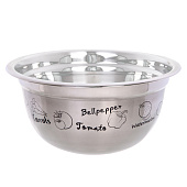 Миска из нержавеющей стали 2,6л 24х11,2см 312-1330 Миска из нержавеющей стали 2,6л 24х11,2см 312-1330