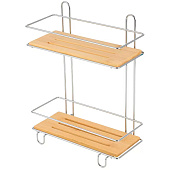 Полка настенная 2-ярусная Bamboo-03 26х11.5х34см 101245 Полка настенная 2-ярусная Bamboo-03 26х11.5х34см 101245